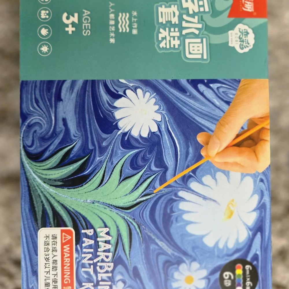 Blue and White Marbling Paint Kit